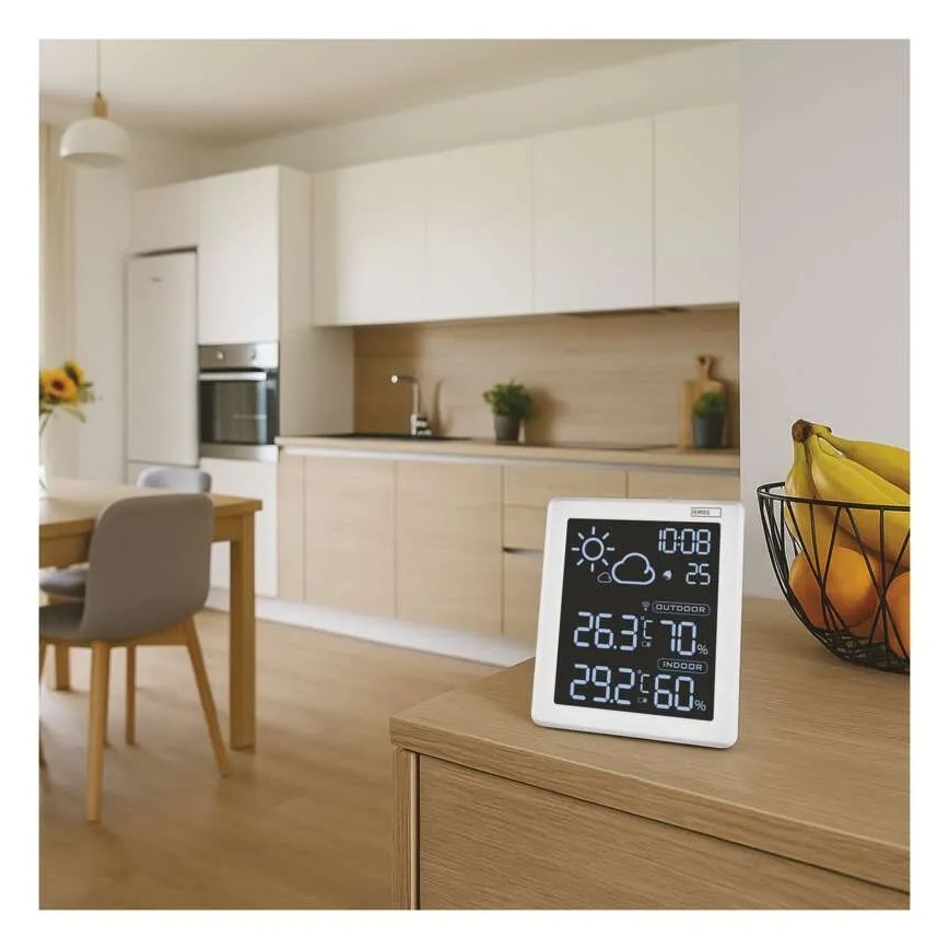 Időjárás-állomás 5V 2xAAA + 2xAAA fekete