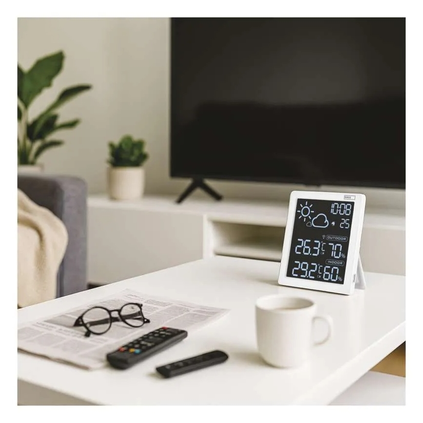 Időjárás-állomás 5V 2xAAA + 2xAAA fekete