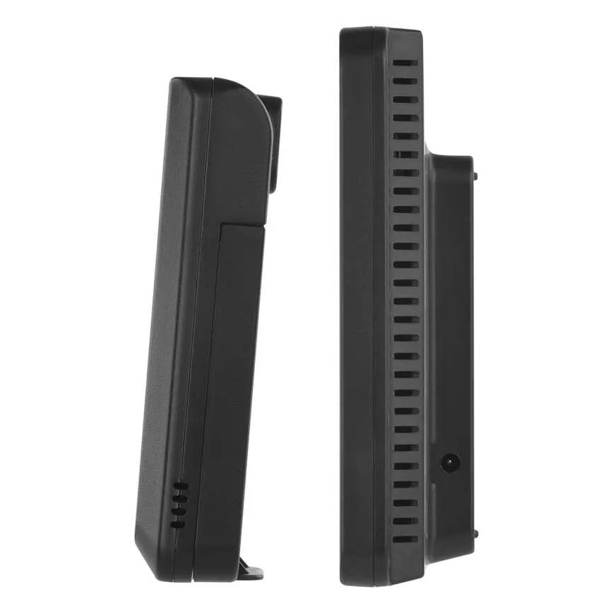 Időjárás-állomás színes LCD-kijelzővel és ébresztővel, 5V, 3xAAA + 2xAA, fekete