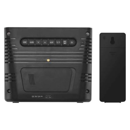 Időjárás-állomás vezeték nélküli töltéssel 5V 2xAA + 2xAAA fekete