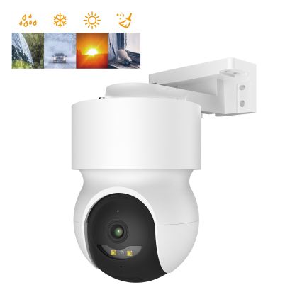 Okos kültéri kamera mozgásérzékelővel – 2K felbontás, 12V, IP65, Wi‑Fi, fehér