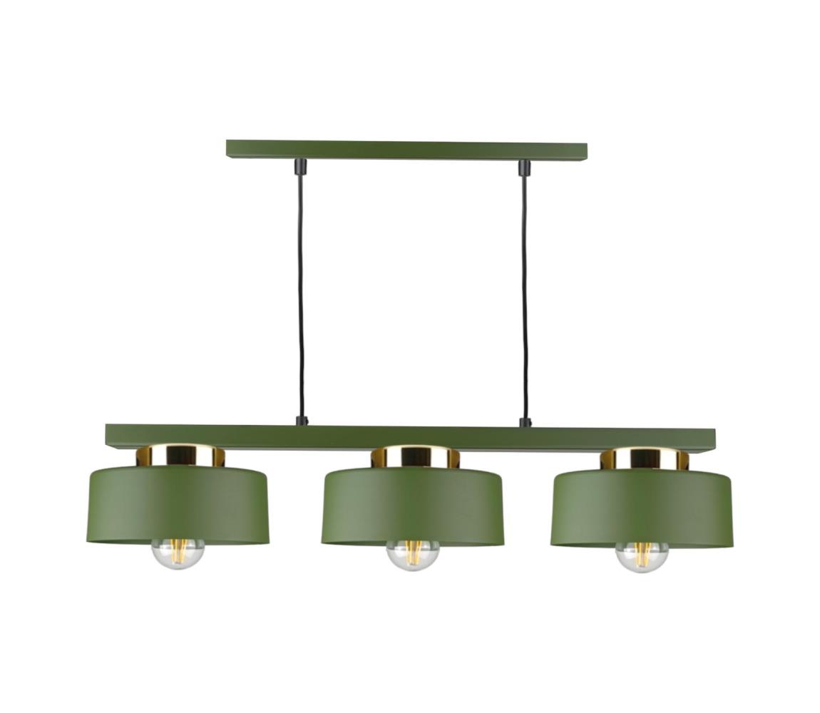 Keter Lighting IGNIA kábelcsillár 3xE27/60W/230V zöld/arany 3387