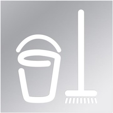 Ikon - Takarítóhelyiség 12x12 cm rozsdamentes/ezüst