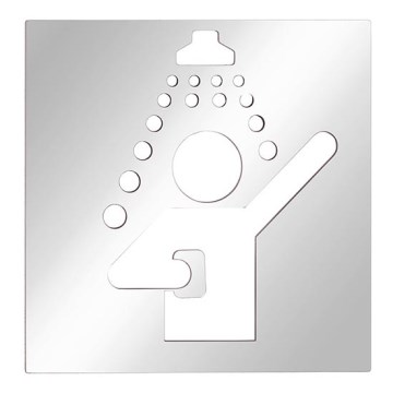 Ikona Zuhany 12x12 cm rozsdamentes acél/ezüst