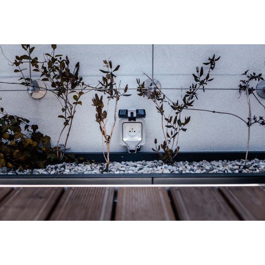 Immax 07708L - Kültéri konnektor NEO LITE Smart 1x230V IP65 Wi-Fi Tuya