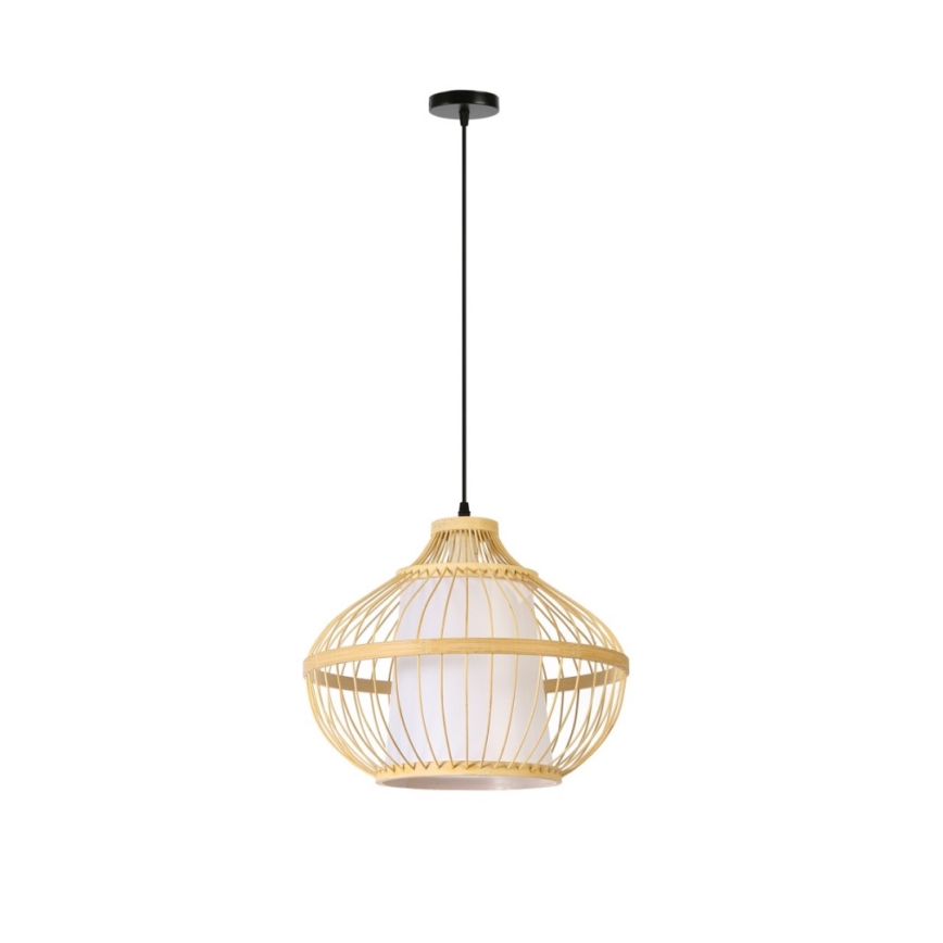 Csillár zsinóron PINCHOS 1xE27/40W/230V átm. 40 cm bambusz