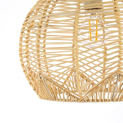 Csillár zsinóron PELO 1xE27/40W/230V átm. 30 cm rattan