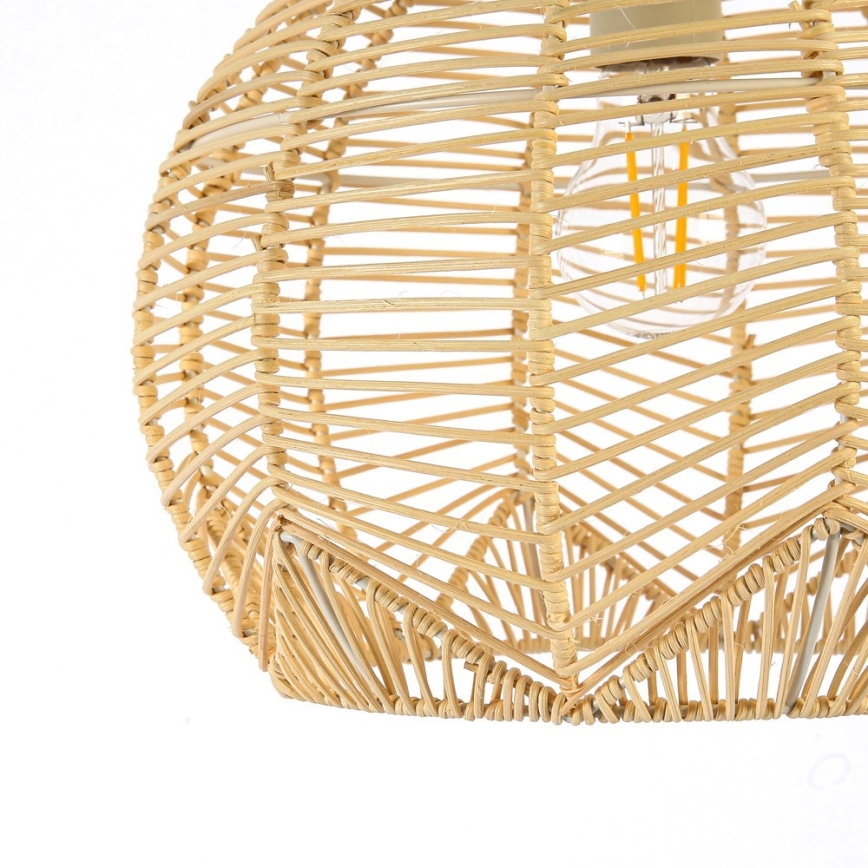 Csillár zsinóron PELO 1xE27/40W/230V átm. 30 cm rattan