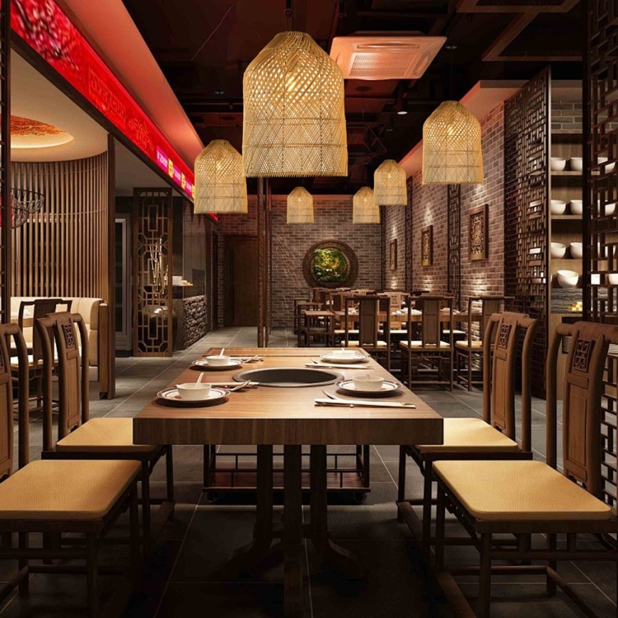 Csillár zsinóron PELO 1xE27/40W/230V átm. 35 cm rattan