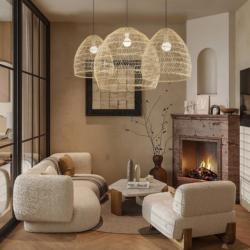 BOHO DELICADO kábeles függőlámpa 1xE27/40W/230V átm. 38 cm