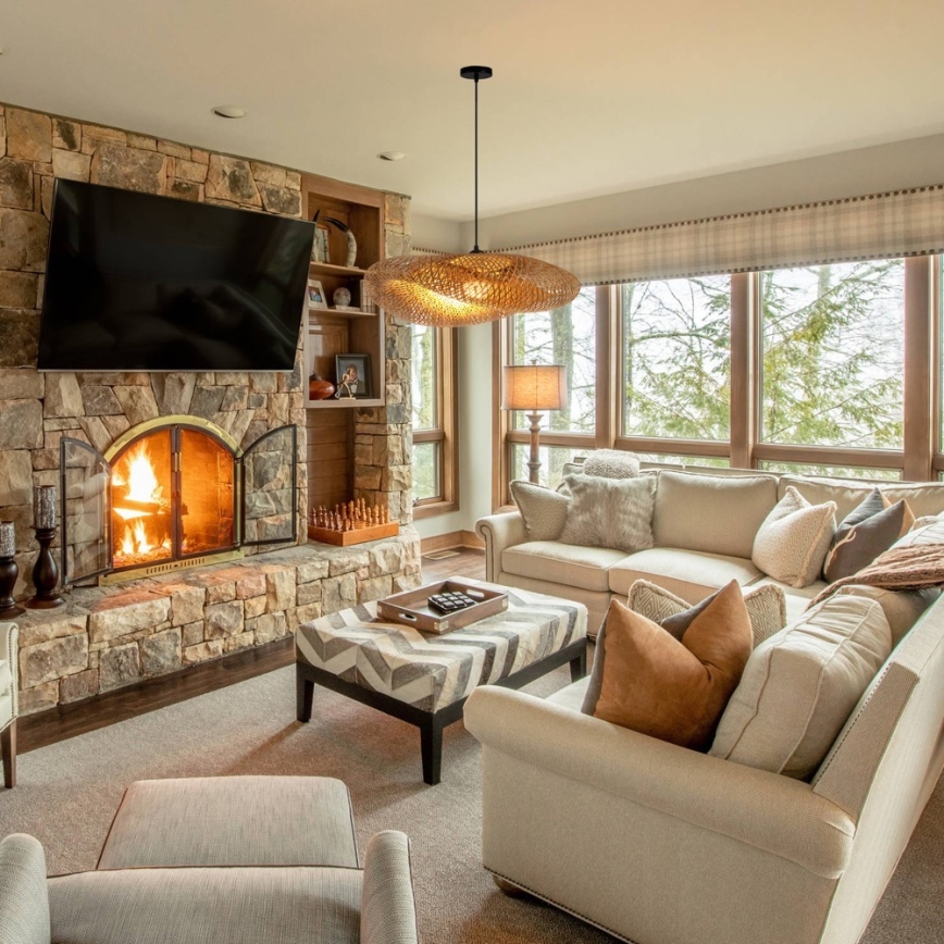 Csillár zsinóron HILO 1xE27/40W/230V átm. 80 cm bambusz