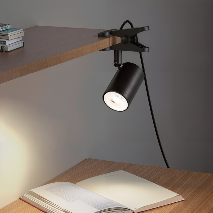 Csíptetős lámpa PUNTO 1xGU10/9W/230V fekete