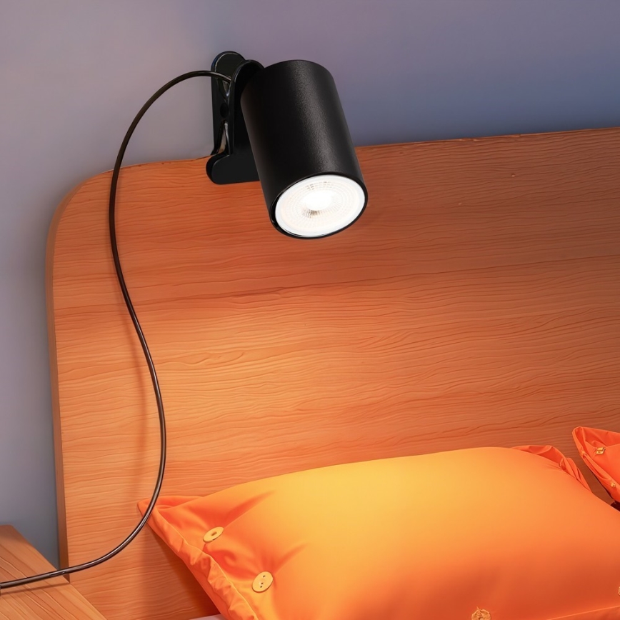 Csíptetős lámpa PUNTO 1xGU10/9W/230V fekete