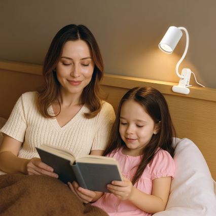 Rugalmas csíptetős lámpa PUNTO 1xGU10/9W/230V fehér