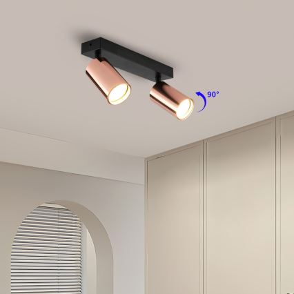 PUNTO spotlámpa 2xGU10/9W/230V, rózsaarany
