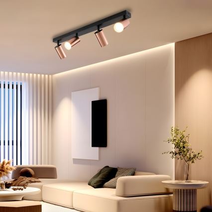 Spotlámpa PUNTO 4xGU10/9W/230V rózsaarany