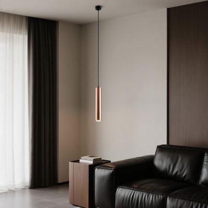 Zsinóros függőlámpa PUNTO 1xGU10/9W/230V rózsaarany