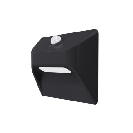 Immax 08307L - LED újratölthető lépcsővilágítás mozgás- és alkonyérzékelővel STEP LIGHT LED/0,3W/3,7V 2200 mAh IP53 fekete