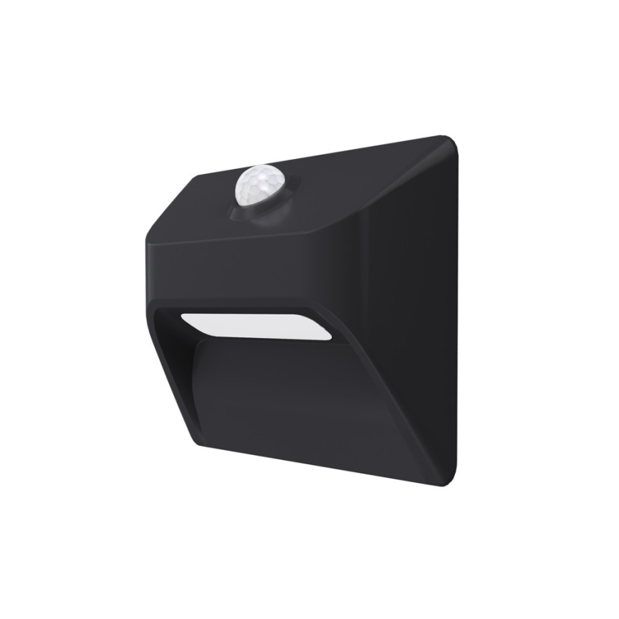 Immax 08307L - LED újratölthető lépcsővilágítás mozgás- és alkonyérzékelővel STEP LIGHT LED/0,3W/3,7V 2200 mAh IP53 fekete