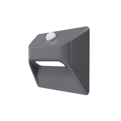 Immax 08309L - LED újratölthető lépcsőlámpa érzékelővel STEP LIGHT LED/0,3W/3,7V 2200 mAh IP53 szürke