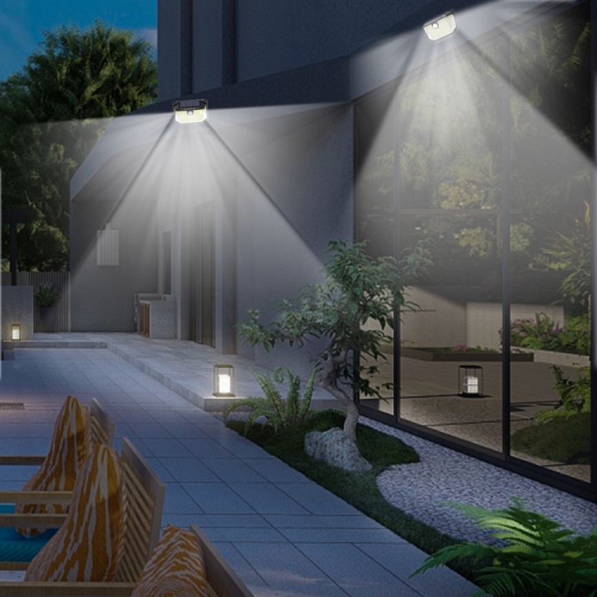 LED Napelemes fali lámpa érzékelővel LED/4W/5,5V IP65