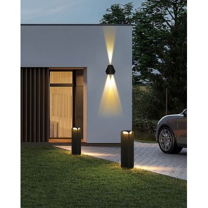 LED napelemes fali lámpa érzékelővel LED/2W/5V IP54 1300 mAh