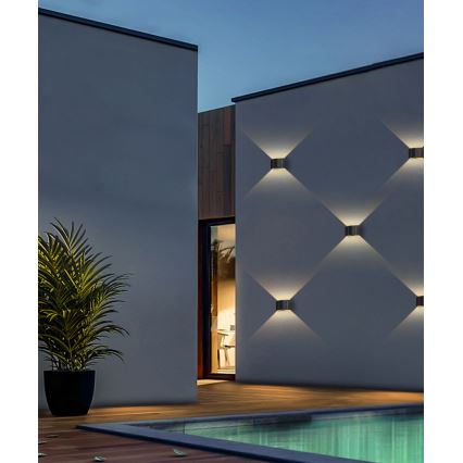 LED napelemes fali lámpa érzékelővel LED/2W/5V IP54 1300 mAh