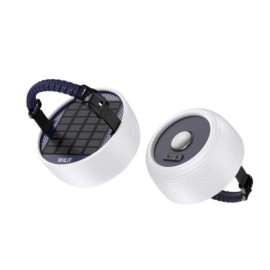 LED RGB hordozható napelemes töltőlámpa LED lánccal LED/10W/5V 3600 mAh IP65 3600 mAh