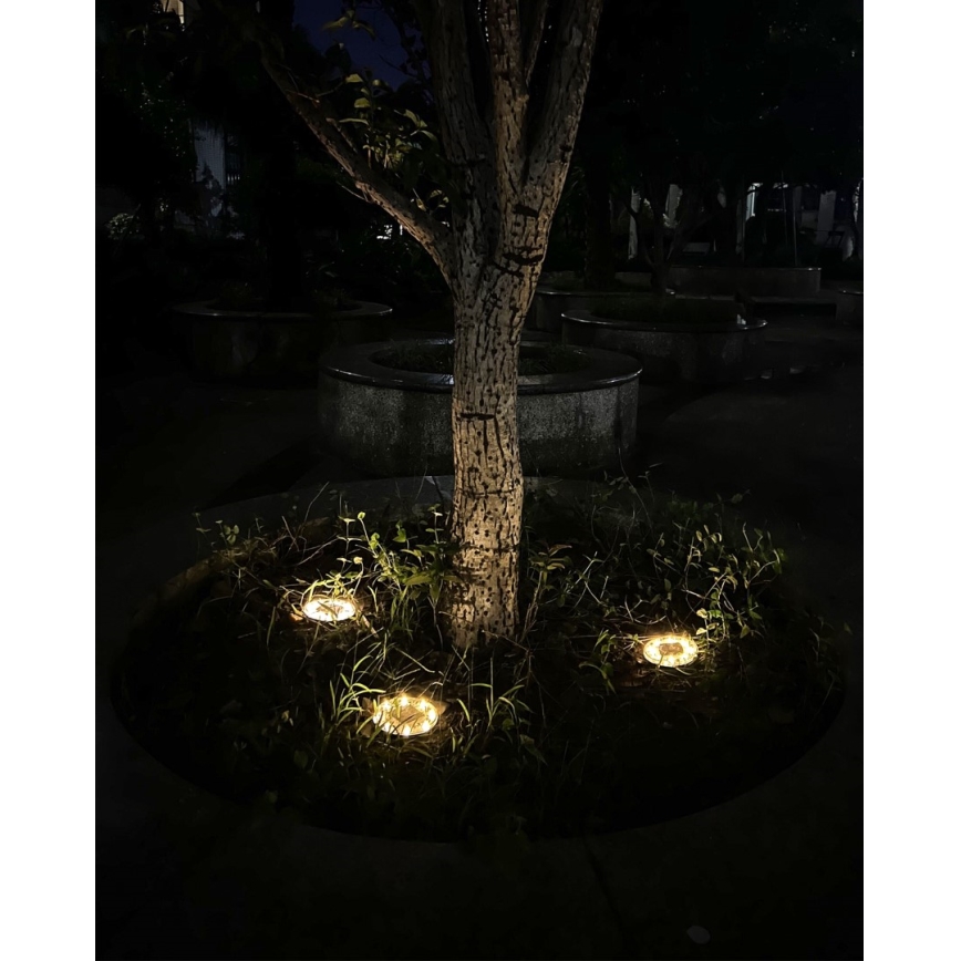 SZETT 4 db LED Kültéri napelemes világítás érzékelővel LED/0,048W/2V IP68 600 mAh