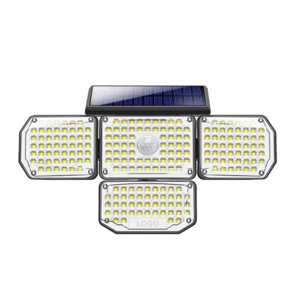 LED napelemes fali lámpa érzékelővel LED/5W/5,5V 3000K/6500K IP44 1200 mAh