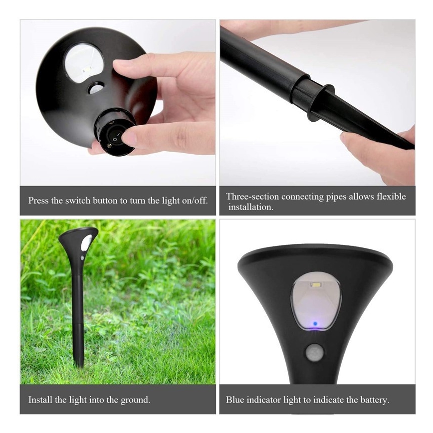 LED napelemes lámpa érzékelővel LED/1W/3,7V 6000K IP65 1500 mAh