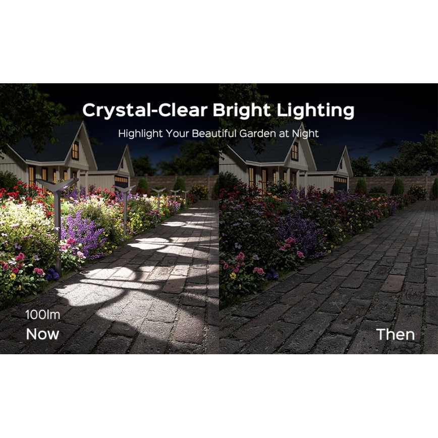 LED napelemes lámpa érzékelővel SUN BUTTERFLY LED/1,5W/3,7V 3000/6000K IP65 1500 mAh