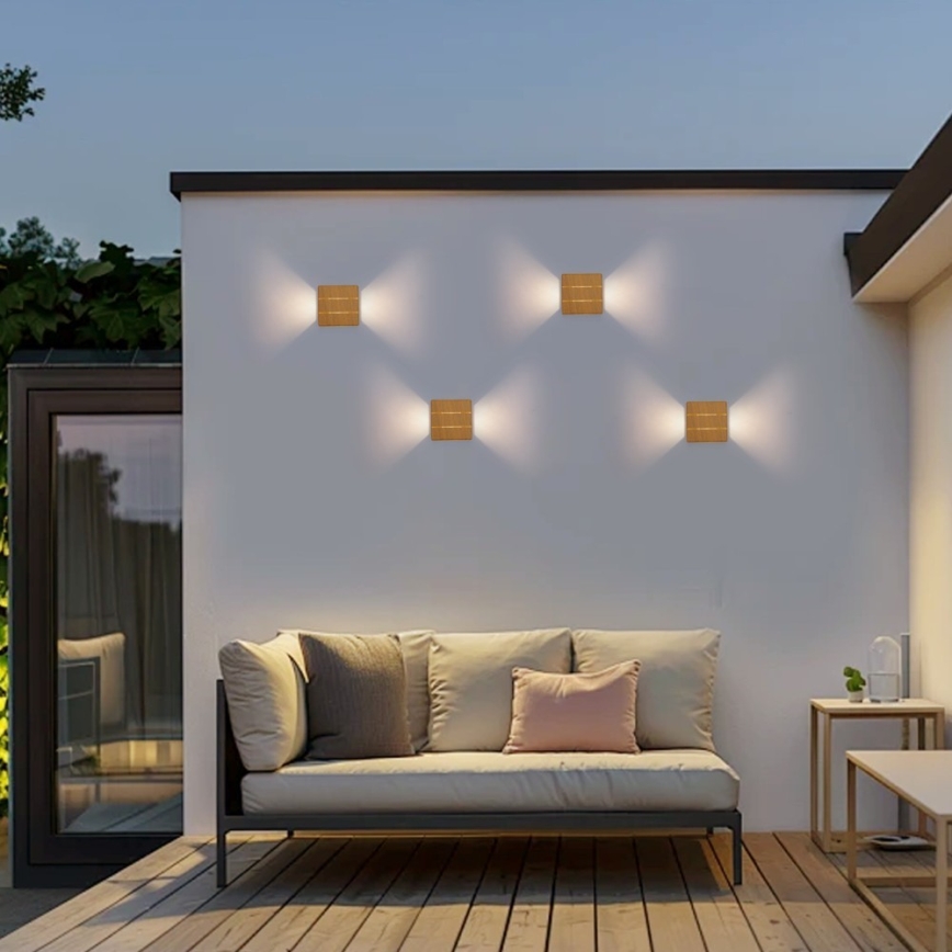 LED kültéri fali lámpa LUXLINE LED/6W/230V 3000K IP54 tölgy