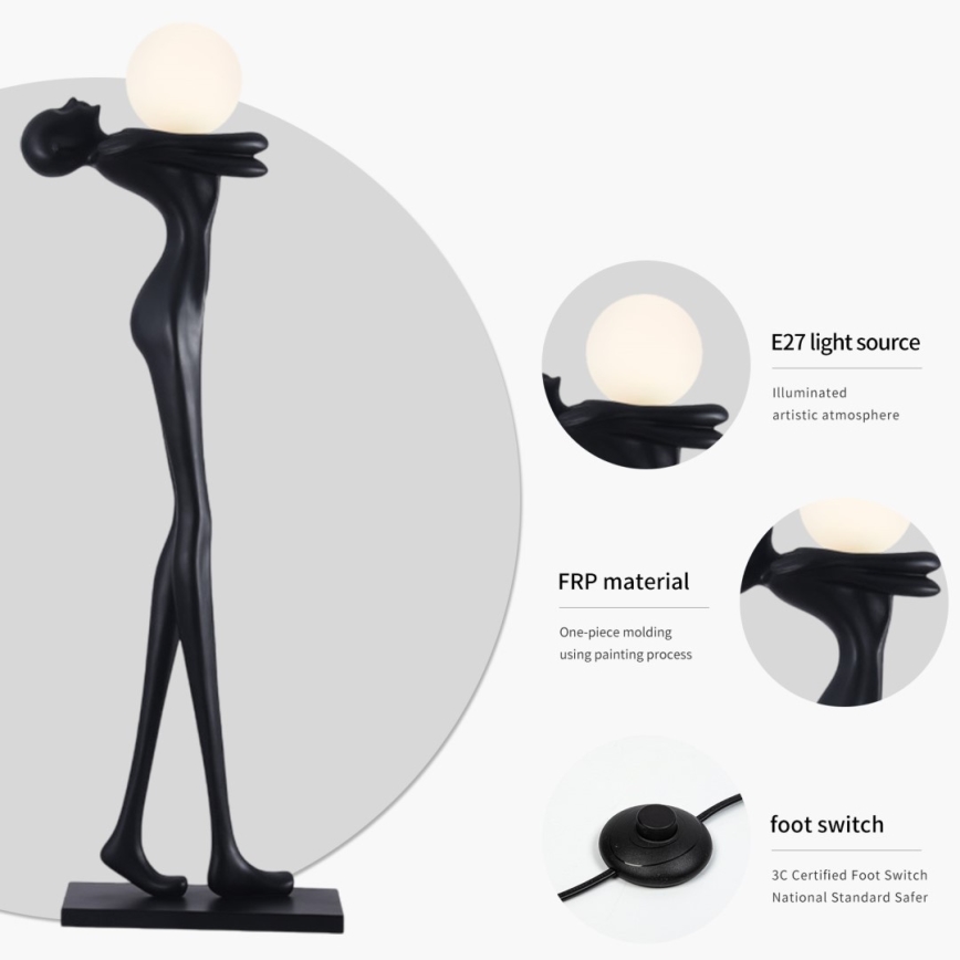 Állólámpa SILUETTE 1xE27/25W/230V 175 cm Human Woman
