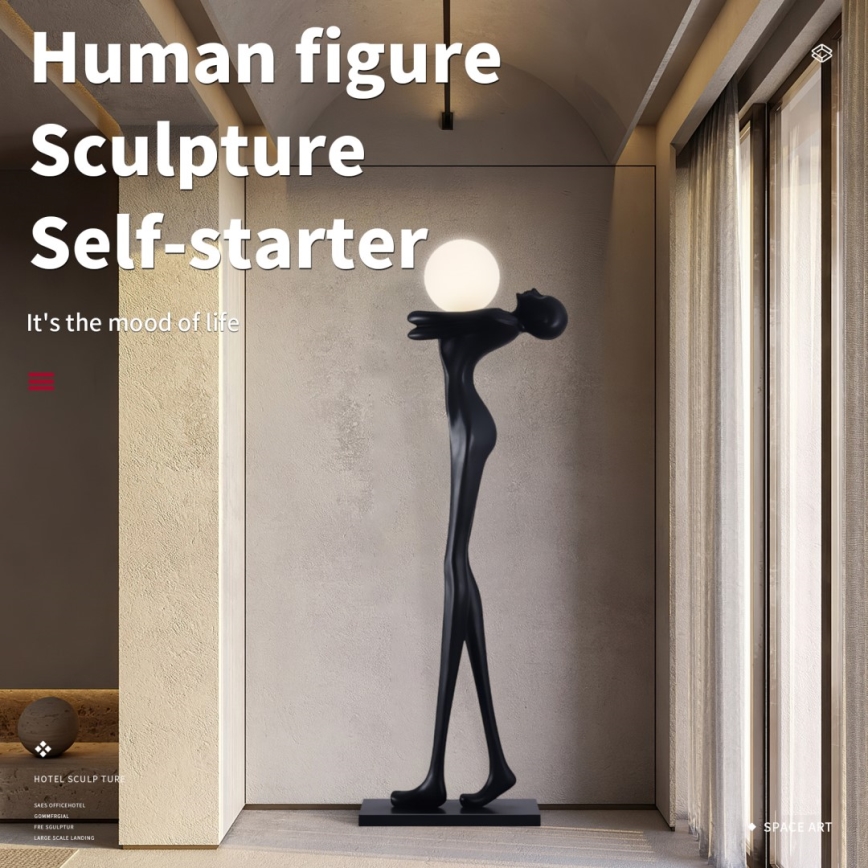Állólámpa SILUETTE 1xE27/25W/230V 175 cm Human Woman