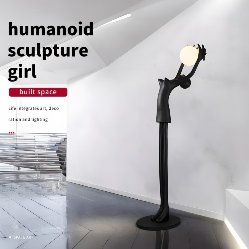 Állólámpa SILUETTE 1xE27/25W/230V 210 cm Human Girl