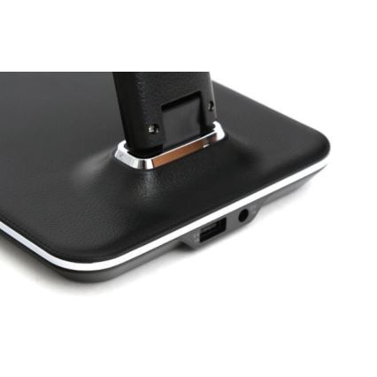 LED Szabályozható asztali lámpa kijelzővel LED/9W/230V/12V fekete