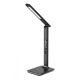 LED Dimmelhető asztali lámpa vezeték nélküli töltéssel QI és USB KINGFISHER LED/8,5W/230V fekete