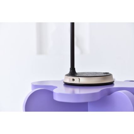 LED állítható fényerejű asztali lámpa vezeték nélküli töltéssel FINCH LED/9W/12/230V szürke/fényes króm