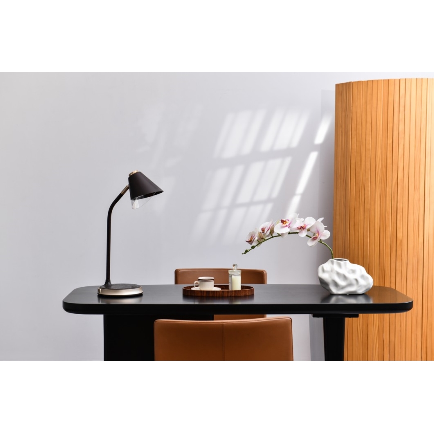 LED állítható fényerejű asztali lámpa vezeték nélküli töltéssel FINCH LED/9W/12/230V szürke/fényes króm