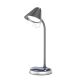 LED Dimmelhető asztali lámpa vezeték nélküli töltéssel FINCH LED/9W/12/230V szürke/króm