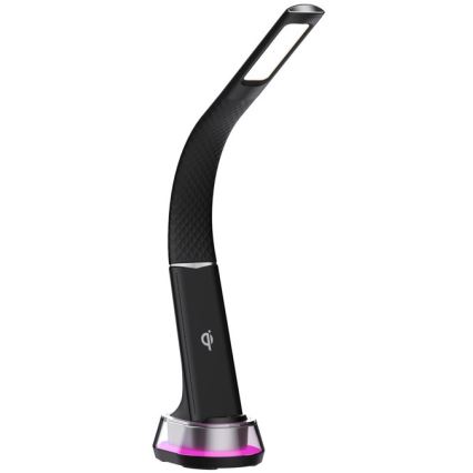 LED RGB állítható fényerejű asztali lámpa vezeték nélküli töltéssel CORELLA LED/7W/12/230V fekete