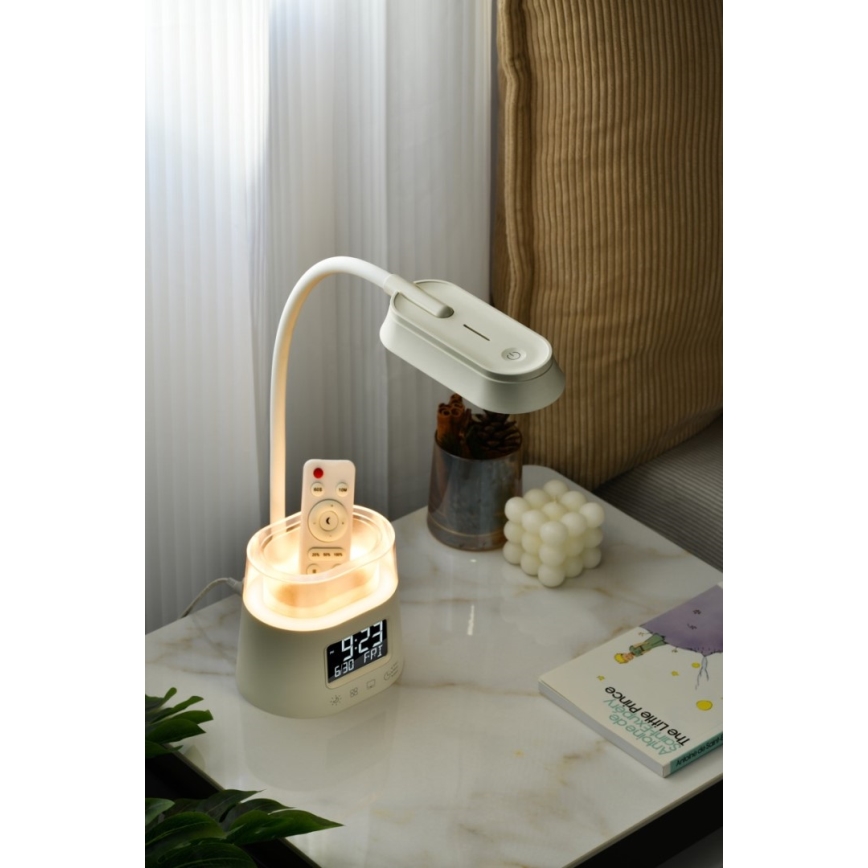 LED RGBW Dimmelhető asztali lámpa ceruzatartóval FALCON LED/10W/5V