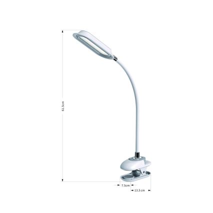 LED+CCT Dimmelhető csíptethető asztali lámpa CLIP LED/7,5W/230V 3000/4200/5000K fehér