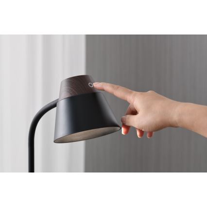 LED+CCT Dimmelhető asztali lámpa QI vezeték nélküli töltéssel IDEAL LED/8W/230V 2700/4000/5000K barna