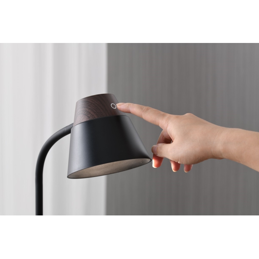 LED+CCT Dimmelhető asztali lámpa QI vezeték nélküli töltéssel IDEAL LED/8W/230V 2700/4000/5000K barna