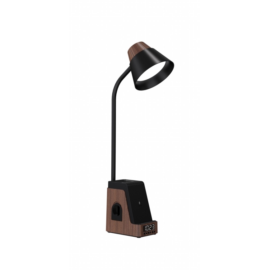 LED+CCT Dimmelhető asztali lámpa QI vezeték nélküli töltéssel IDEAL LED/8W/230V 2700/4000/5000K barna