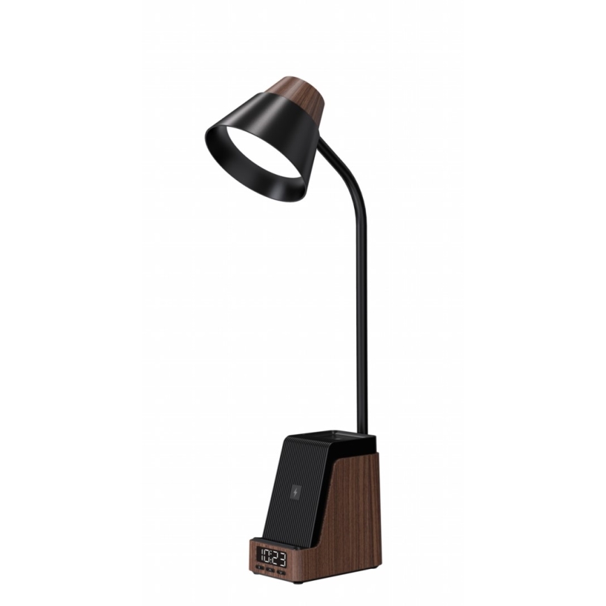 LED+CCT Dimmelhető asztali lámpa QI vezeték nélküli töltéssel IDEAL LED/8W/230V 2700/4000/5000K barna