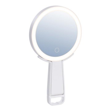 Immax 09103L - LED+CCT Fényerőszabályozható kozmetikai tükör SWEET LED/3W/5V fehér