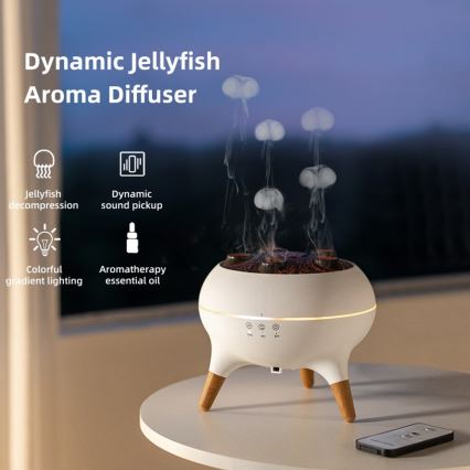 Immax 09104L - Aroma diffúzor és légnedvesítő JELLYFISH LED/11W/5V
